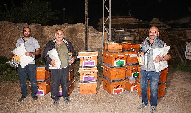 Selçuklu Belediyesi kırsal kalkınmaya takviye % 50 Hibeli Arılı Kovan Takviyesi devam ediyor