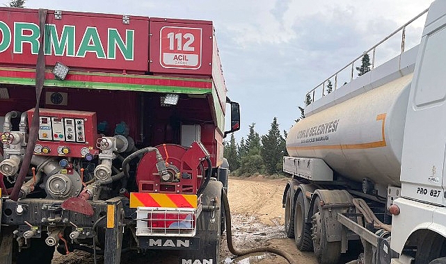 Belediyemizden Yangın Söndürme Çalışmalarına Takviye