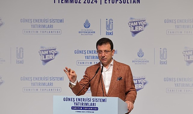 Ekrem İmamoğlu, ‘İBB Tesislerinde Güneş Gücü Sistemi Yatırımları Tanıtım Toplantısı’nda konuştu