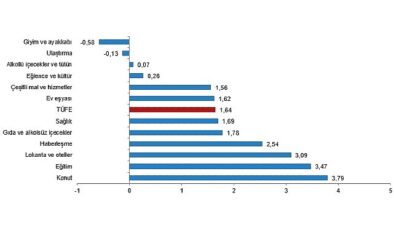 Tüik: Tüketici fiyat endeksi (TÜFE) yıllık %71,60, aylık %1,64 arttı